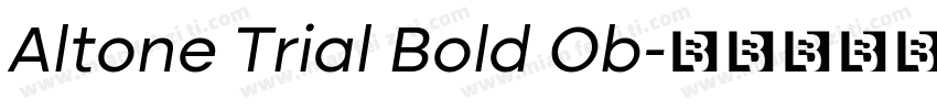 Altone Trial Bold Ob字体转换
